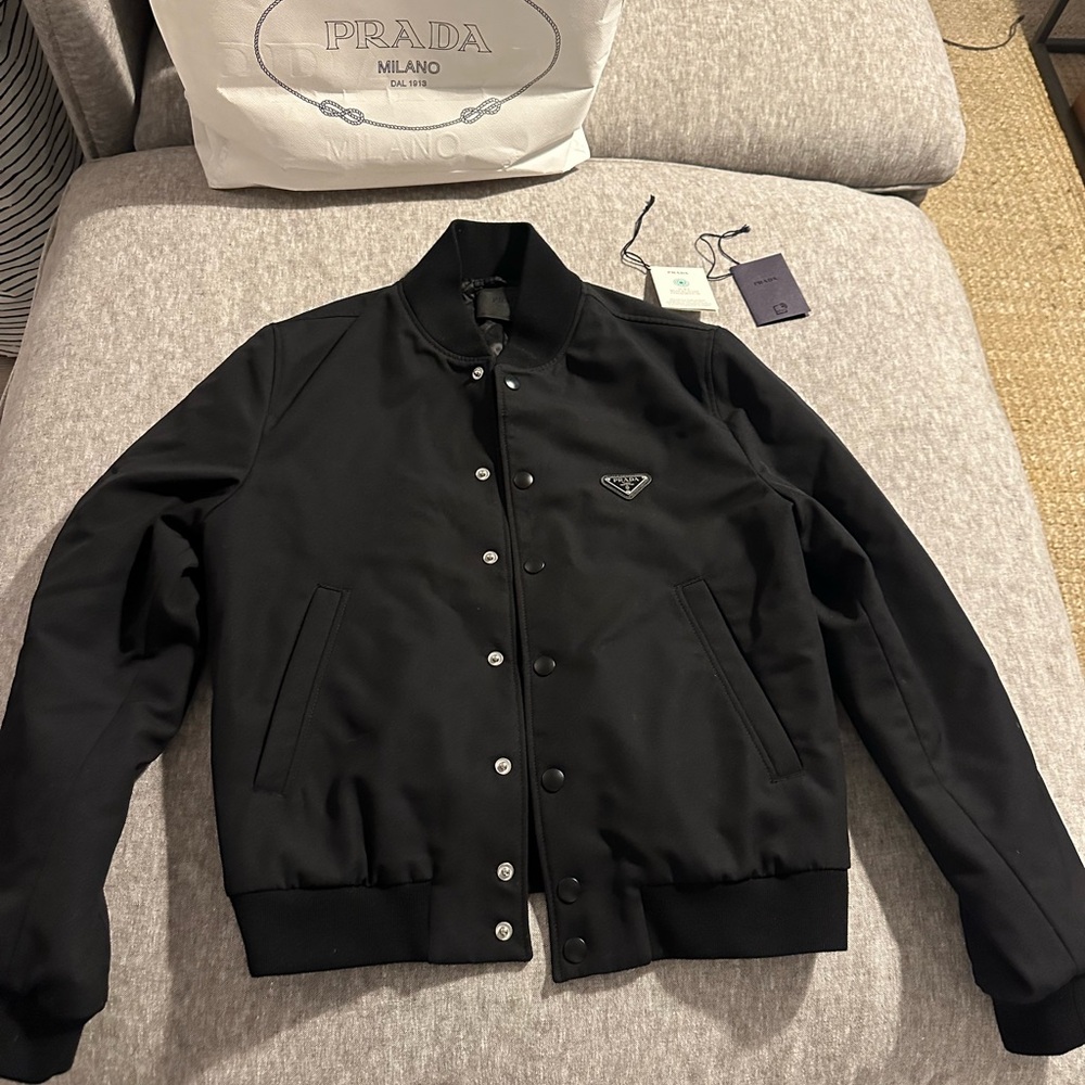 Brand new men’s small black Prada bomber jacket